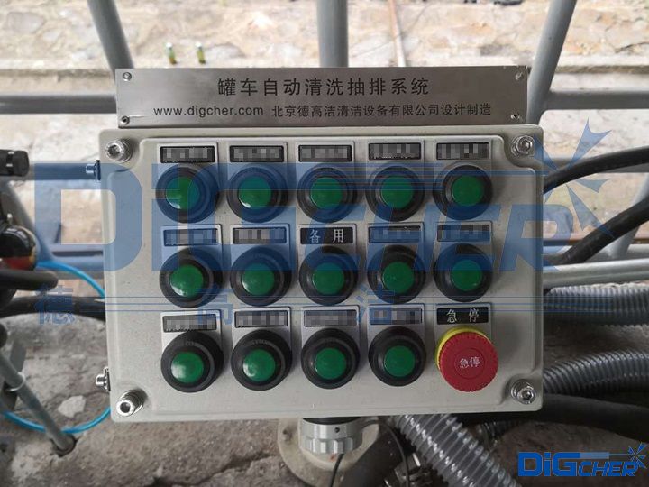 德高潔鐵路罐車高壓水自動化清洗系統(tǒng)控制面板