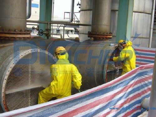 高壓水射流清洗作業(yè)現(xiàn)場