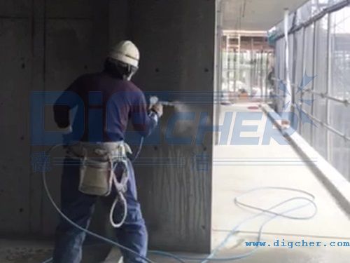 高壓水混凝土墻面作業(yè)